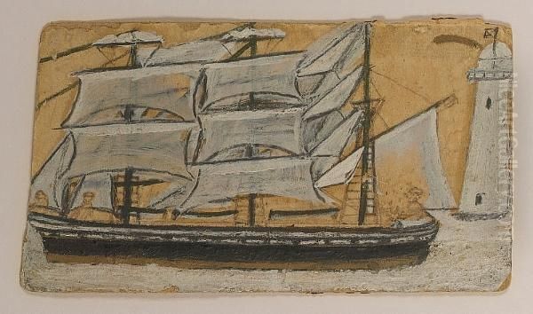 Sailing Ship And Lighthouse - view 1