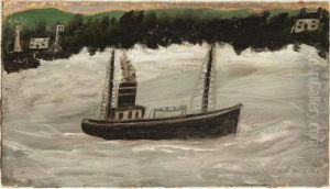 Trawler At Sea by Alfred Wallis