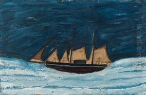 Schooner Against A Dark Sky