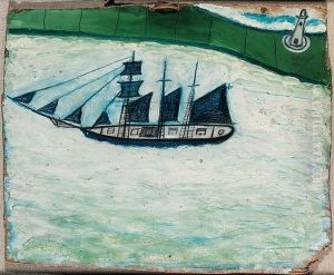 Ship And Lighthouse by Alfred Wallis