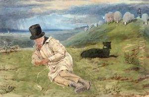 Distracted by love, a shepherd and his flock by William Turner
