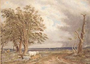 Near Minstead, New Forest, Hampshire, looking towards the Isle of Wight by William Turner