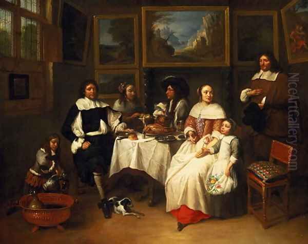 A Flemish Family at Dinner - view 1