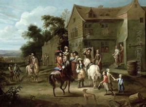 Prince William of Orange with Huntsmen by Gillis van Tilborgh