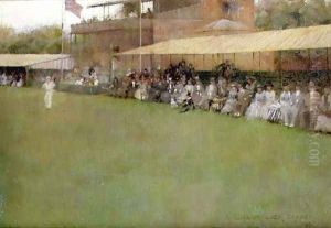 Eton v. Harrow at Lords, 1886 by Albert Chevallier Tayler