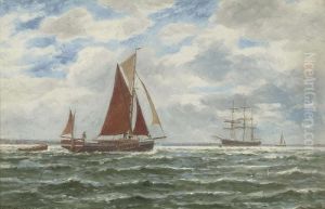 A Dutch Boat On The Maas, Holland