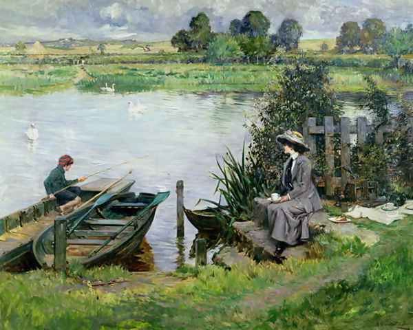 The Thames at Benson, 1912 - view 1