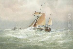 A Dutch Fishing Boat In Heavy Seas