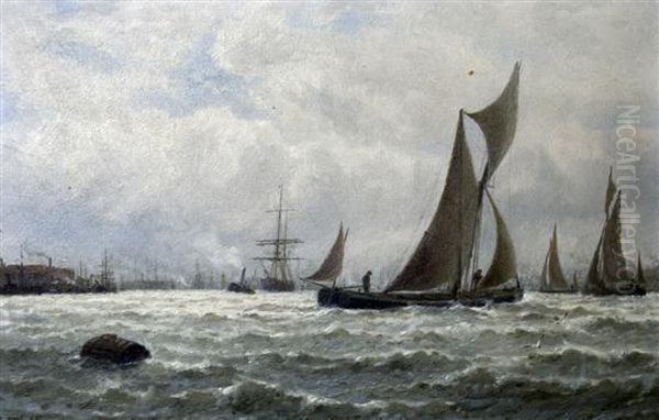 Barges On Blackwall Reach - view 1