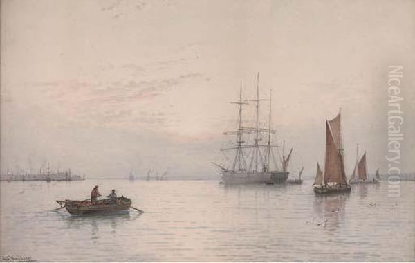 Morning: Rowing Out To The Fishing Fleet - view 1