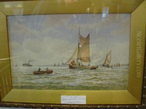 Leigh Boats Going Out. by George Stanfield Walters