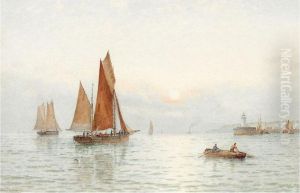 Fishing Boats Off Ramsgate by George Stanfield Walters