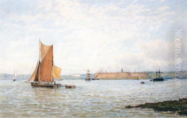 Hay Barges Close To Shore - view 1
