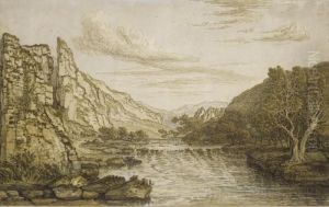 Cliffs At Dovedale, Derbyshire by James Ward