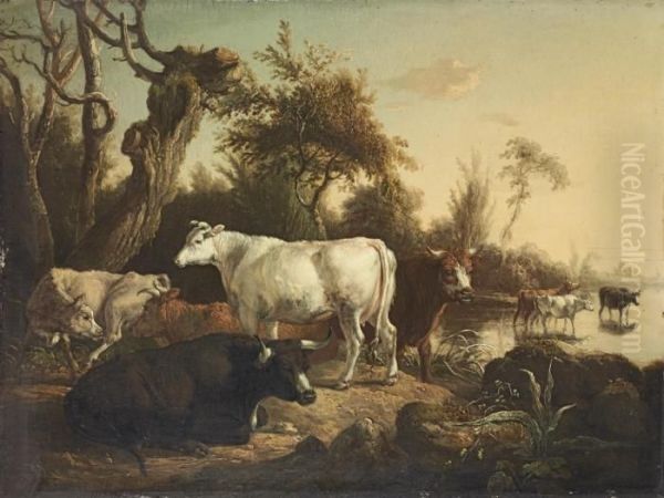 Cattle By A River - view 1