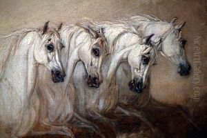 Four Grey Horses, A Study by James Ward