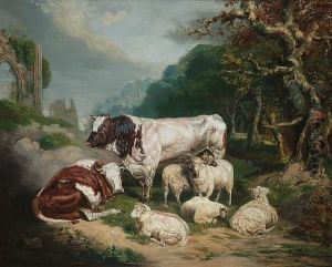 Cattle And Sheep In A Landscape Cattle And Sheep In A Landscape