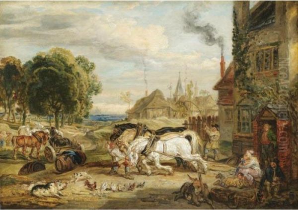 Study For 'the Bunch Of Grapes Tavern' - view 1