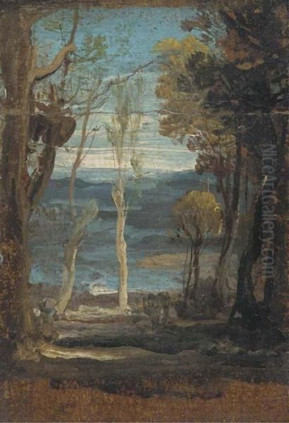 A Wooded Landscape, A Sketch - view 1