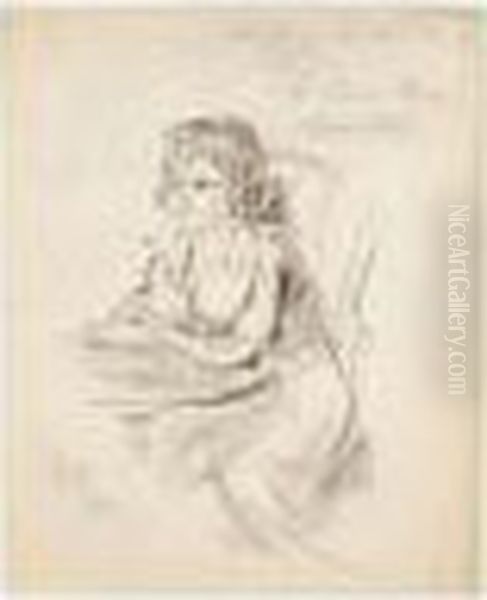 Study Of Mrs George Morland For ``the Clean Face Rewarded' - view 1