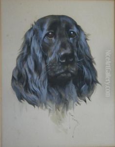 Head Study Of A Spaniel by Arthur Wardle