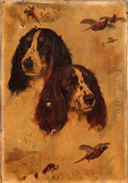 Springer Spaniels With Vignettes Of Pheasants And Further Spaniels - view 1