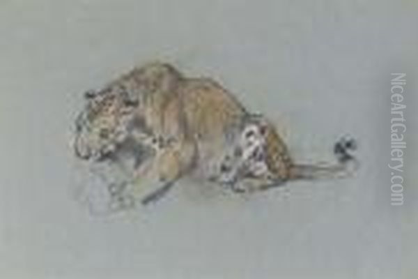 A Leopard Devouring His Prey - view 1