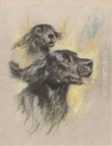Two Cocker Spaniels by Arthur Wardle