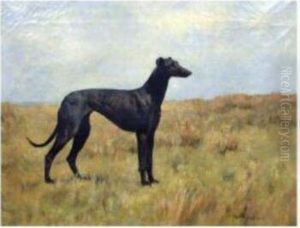 Greyhound In A Landscape