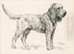 Otter Houndsigned And Inscribed 'our Dogs' by Arthur Wardle