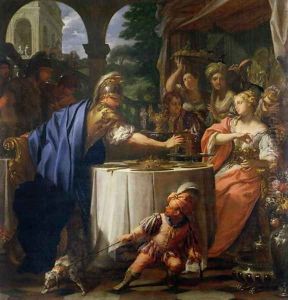 The Banquet of Mark Anthony 83-30 BC and Cleopatra 69-30 BC 1717 by Francesco Trevisani