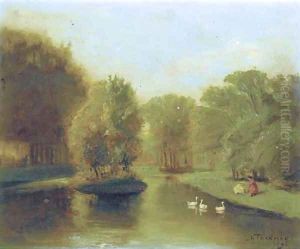 Vijver in het Vondelpark, Amsterdam