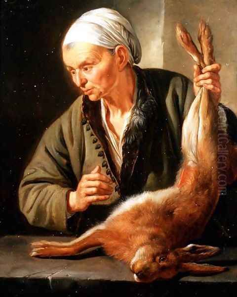 Woman with a dead hare, 1675 - view 1