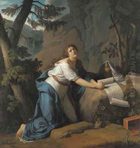 Saint Mary Magdalene in the Desert by Jean Joseph Taillasson