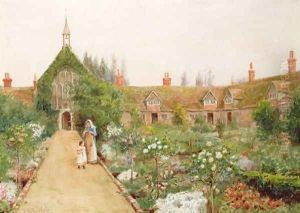 A Country Garden at Bray, Berkshire by Thomas Nicholson Tyndale