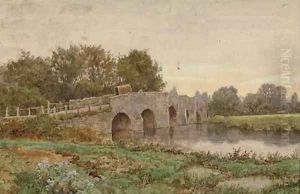 Crossing the stone bridge by Thomas Nicholson Tyndale