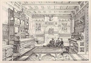 Dining Room, from Examples of Ancient and Modern Furniture, 1876 by Bruce James Talbert