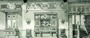 Side Elevation of a Dining Room, from Examples of Ancient and Modern Furniture, 1876 by Bruce James Talbert