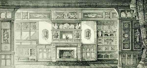 Screen Decoration, from Examples of Ancient and Modern Furniture, 1876 - view 1