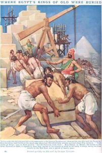 Where Egypts Kings of old were buried, illustration from Newnes Pictorial Book of Knowledge by Dudley C. Tennant