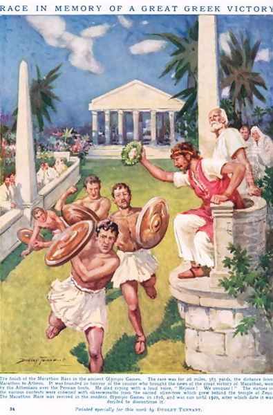 The Marathon- Race in Memory of a Great Greek Victory, illustration from Newnes Pictorial Book of Knowledge - view 1