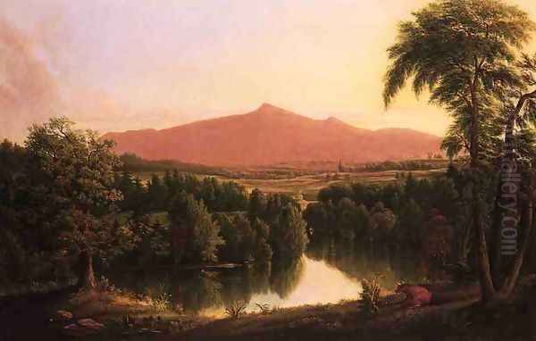 Landscape by a River with Mountains in the Distance - view 1