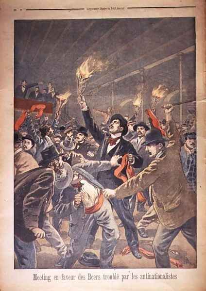 A Meeting in Favour of the Boers Disrupted by Anti-Nationalists, illustration from Le Petit Journal, c.1899 - view 1