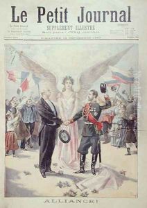 The Franco-Russian Alliance, front cover of Le Petit Journal, 12th September, 1897 by Oswaldo Tofani