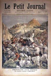 Revolt in India the English Besieged at Mala-Khan, front cover of Le Petit Journal, 15 August 1897 by Oswaldo Tofani