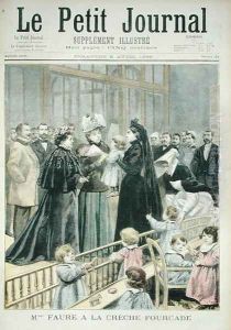 Madame Faure at the Fourcade Creche, from Le Petit Journal, 5th April 1896 by Oswaldo Tofani