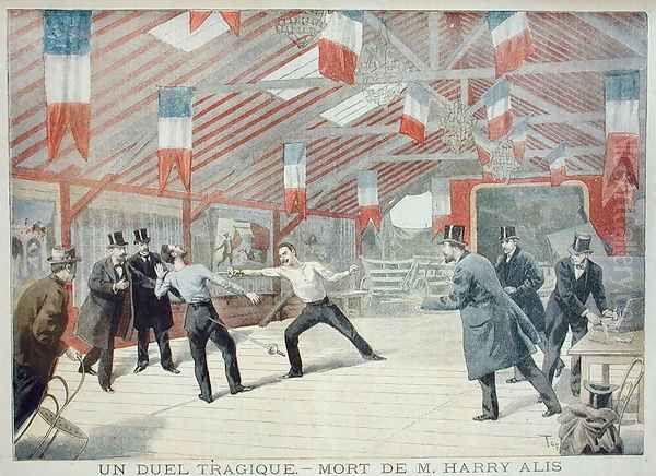 A Tragic Duel The Death of Monsieur Harry Alis, from Le Petit Journal, 17th March 1895 - view 1