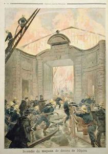 Fire in the Scene Dock of the Opera de Paris, from Le Petit Journal, 22nd January 1894 by Oswaldo Tofani