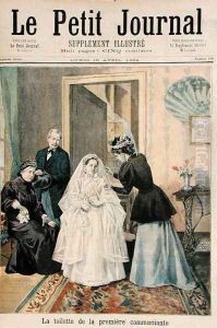 The First Communicant, illustration from Le Petit Journal, 16th April 1894 by Oswaldo Tofani