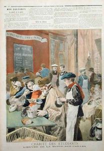 The Charity of the Students The Soup Kitchen at Butte-aux-Cailles, from Le Petit Journal, 5th February 1894 by Oswaldo Tofani